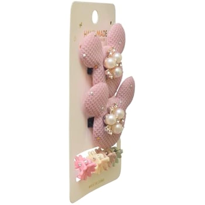 Daphne 2 Piecesteddy Bear Shape Hair Ties - Pink - Image 2